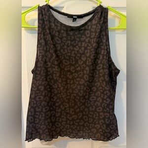 Vans Black Leopard Print Tank Top